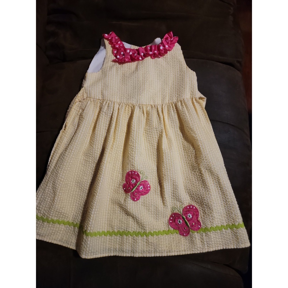 Emily rose yellow butterfly spring Easter dress size 5